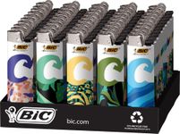 BIC Ecolutions Pocket Lighter, 50-Count Tray of Ecofriendly Candle Lighters, 55% Recycled Metal and 30% Carbon Offset