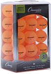 Champion Sports 1 Star Table Tennis Ball Pack - Orange Ping Pong Balls, Set of 38, with 40mm Seamless Design - Recreation Table Tennis Equipment, Accessories