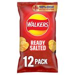 Walkers Ready Salted Multipack Crisps, 12 x 25g