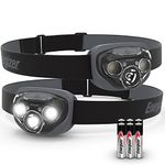 Energizer LED Headlamp PRO (2-Pack), IPX4 Water Resistant Headlamps, High-Performance Head Light for Outdoors, Camping, Running, Storm, Survival LED Light for Emergencies (Batteries Included)