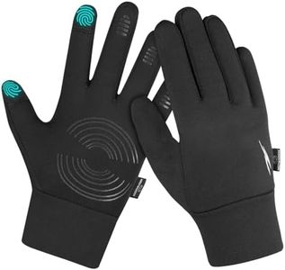 WESTWOOD FOX Kids Winter Gloves Anti Slip Thermal Gloves Touch Screen Fleece Breathable Childrens Gloves Windproof Boys Girls Cycling Gloves for Running Riding Walking Football Sports (Black, S)