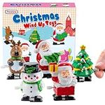 Prextex Christmas Wind Up Toys for Kids & Adult - Santas Christmas Tree Deer and Snowmen Wind up Stocking Stuffers