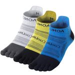 OrrinSports Toe Socks Cool-max Running Socks for Men Women 3 Pairs Athletic Breathable Five Finger Socks