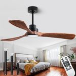 dearnow 52" Wood Ceiling Fan, (with