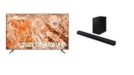 Samsung 75 Inch CU7110 UHD HDR Smart TV (2023) C430 Soundbar Speaker (2023)