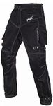 HWK Mens Black Textile WATERPROOF CE ARMOURED Motorbike Motorcycle Trousers/Pants (L)