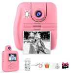 Kids Camera Instant Print Camera - Racazl Instant Camera for Kids, Toddler Video Camera Toy Christmas Birthday Gifts for Girls Boys Age 3-12 (Pink)