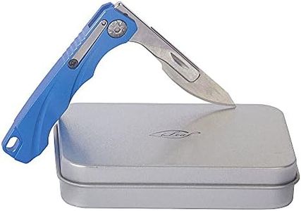 ILEAF Daily Mini Pocket Folding Utility Knife with 10 Replaceable Quick Change Blades, Ultra Compact and Lightweight (Blue)