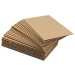 MUKCHAP 50 Pack 20 x 30cm Corrugated Cardboard Sheets, 3mm A4 Cardboard Sheets Pad for Packaging, Shipping