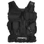 Lixada Mens Vest Military Tactical Army Polyester Waistcoat for Outdoor Camping Hunting Fishing Hiking Airsoft War Game