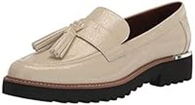 Franco Sarto Women's Carolynn Loafer, Putty White Patent, 10