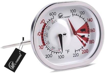 SPOROLWE Analog Meat Thermometer 2-in-1 Dual Oven Temp Probe BBQ Dial