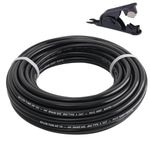 Boeray 50FT 3/8 DOT Air Line SAE J844 PA12 Nylon Air Hose with Cutter 3/8” OD Pneumatic Tubing DOT Approved 3/8 Air Brake Hose for Air Suspension Kit Truck Trailer Brake System & Fluid Transfer 15.5m