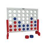 Bolaball Giant 4 Connect in a Row | Big Four in a Row Solid Wood Yard Game | Jumbo Outdoor Edition | Life Size 34 in by 29 in | White, Red, and Blue