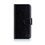 32nd Book Wallet PU Leather Flip Case Cover For Apple iPhone 5, 5S & SE (2016), Design With Card Slot and Magnetic Closure - Black