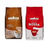 Lavazza 1 x Crema E Aroma 1 kg & Lavazza Qualita Rossa Coffee Beans 1 kg,