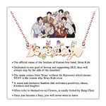 MYSOMY K-POP S-Kids Boy Group Gift Love stay Necklace SKZ Stay Fans Jewelry Gift K-POP Music Lover Merchandise (UK Lovestay NL)