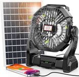 20000mAh Solar Fan with LED Lantern