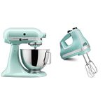 KitchenAid Ultra Power Plus Series 4.5-Quart Stand Mixer + 5-Speed Ultra Power Hand Mixer (Aqua Sky)