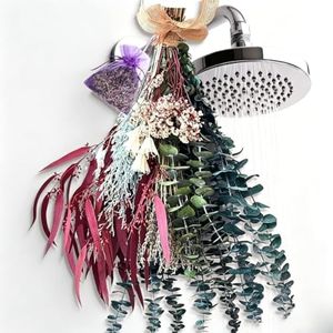 FGCJFTHDRHDRG Mixed Dried Eucalyptus, Lavender & Sachet Bundle - 85 Pcs Natural Preserved Greenery for Hanging Shower, Plant Fragrance Natural Aromatherapy, Wedding & Home Decor