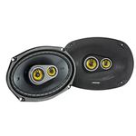 Kicker CS Series 150 Watt 6 x 9 Inch Car Audio Coaxial Speaker Pair, Yellow