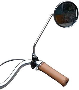 SENQI A Pair Vintage Bicycle Permanent Metal Mirror Side Mirror Stainless Steel Frame for The Retro Bike Parts