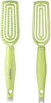 Conair Scalp Care Detangling Brush - Curly Hair Flexi Head Slim Brush with Massager