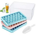 Round Ice Cube Trays with Lid and B