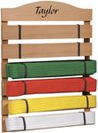 Fox Valley Traders Custom Karate Belt Rack – Martial Arts Belt Display Wooden Holder
