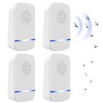 Ultrasonic Pest Repeller, Plug in Mosquito Repellent, Pest Repeller Control for Insect/Mice/Mouse/Bugs/Flea/Fly/Spiders/Mosquitoes/Roaches/Ants,Human and Pets Safe, 4 Packs