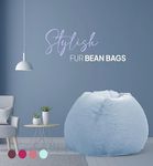 Mollismoons Bean Bag XXXL Size for Adults & Kids Fur bin Bag Luxury Bean Bag Chair (Sky Blue, Bean Bag Without Beans Cover(Assembly Required))