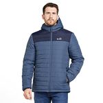 Peter Storm Men's Blisco II Lightweight, Water Repellent & Insulated Jacket with Hood and 2 Pockets, Cold Weather & Winter Padded Puffer Coat (UK, Alpha, M, Regular, Regular, Blue)