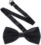 Sumind Men's Pre-Tied Bow Ties Tux Bowtie Adjustable Formal Neck Bowtie for Parties (Black)