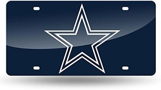 NFL Color Laser Cut Auto Tag, Unisex-Adult, LZC1801, Dallas Cowboys, One Size Fits All