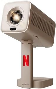 E GATE Atom 4X+ Fully Automatic Projector 4k Ultra HD | Whale TV+ Live TV on Android | Brightest 400 ISO | Native 1080p, Netflix, Prime | USB-HDMI ARC+CEC | HDR+HLG | WiFi 6, BT, FlexAngle, Egate Gold