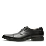 Clarks Men's Tilden Cap Oxfords, Black Leather, 10 M US