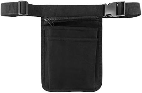 QWORK Medical Organizer Belt, Nurse Storage Bag Waist Bag Pouch for Medical Scissors Care Kit Tool, (Black, 10x7)