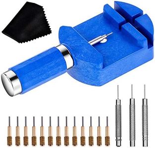 Watch Link Removal Tool Kit, Cridoz Watch Band Tool Chain Link Pin Remover with 12pcs Pins and 3pcs Pin Punches for Watch Bracelet Sizing, Watch Strap Adjustment and Watch Repair