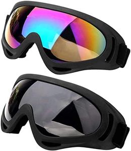 2-Pack Snow Ski Goggles,Goggles for Protection,Outdoor Tactical Glasses Snowboard Ski Goggles for Kids, Boys & Girls