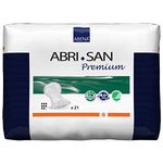 Abena Abri-San Premium Mens & Womens Incontinence Pads, Breathable & Comfortable, Fast Absorption, Discreet & Effective Shaped Incontinence Pads for Men/Women - Premium 8, 2500ml Absorbency, 21PK