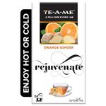 TE-A-ME Orange Ginger Tea - 25 Tea Bags | Fruit Tea | Non Caffeine Tea | Sugar Free