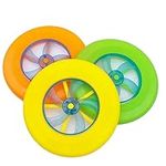 COO11 Night Light Up Led Flying Frisbee Disc For Kids, Adults & Pets Sports Disc For Outdoor Games Toys Soft Plastic Colorful Flying Disc Random Color