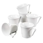 vancasso Porcelain Mug Set of 6, 325ml/12oz Coffee Tea Cup, Easy-Hold Water Cspresso Cups Hot Cocoa Mugs