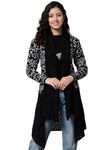 eWools Women Ladies Winter Wear Woolen Shawl Collar Long Sleeves Shrug (Pack of 1, Black, Medium)