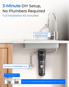 Waterdrop Under Sink Water Filter – 10UA, High Capacity Filtration