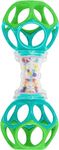 Bright Starts Oball Easy Grasp Shaker Rattle BPA-Free Infant Toy in Blue/Green, Age Newborn and up