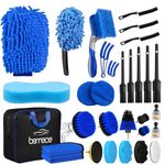 Bemece 31-Pcs Car Detailing Kit, Car Cleaning Kit for Rims, Exteriors, Interiors, Vents & Dashboards (Blue)