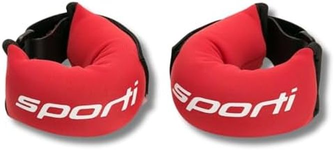 Sporti 1lbs Fitness Wrist Weights - Water Ankle Weights for Aqua Belt Pool Exercise, Comfortable Aquatic Weights - Red - 1lb