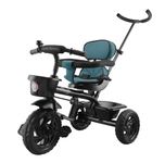 JoyRide Learn-to-Ride Trike on 3 Wheels with Safety Harness, Non-Slip Pedal,Storage Basket and Removable Parent Handle (Dark Green)