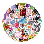 Fairy Princess Stickers for Laptop(50 Pcs),Gift for Kids Teens Adults Girl,Princess Castle Waterproof Stickers for Water Bottle,Vinyl Stickers for Scrapbook,Journal,Dairy,Skateboard